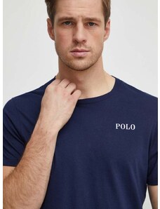 Bavlnené tričko Polo Ralph Lauren pánsky,tmavomodrá farba,s potlačou,714931650