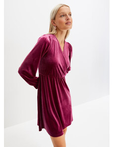 bonprix Zamatové šaty, farba fialová