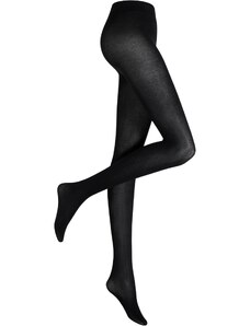 bonprix Pančuchové nohavice z bavlny s komfortným lemom, farba čierna