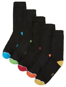 bonprix Ponožky (5 ks) s bio bavlnou, farba čierna, rozm. 39-42