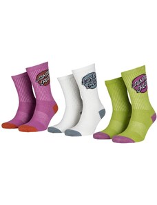 santa cruz Dámske ponožky pop dot 3 pack crew socks assorted