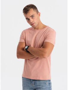 Ombre Clothing Pánske tričko bez potlače - béžová S1370