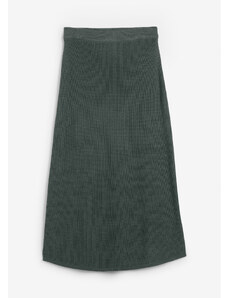 bonprix Pletená sukňa, mierne rozšírená, farba zelená, rozm. 48/50