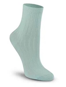 Tatrasvit LAJLA detské bavlnené ponožky s rebrovaným úpletom tyrkys