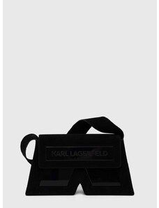 Semišová kabelka Karl Lagerfeld fialová farba