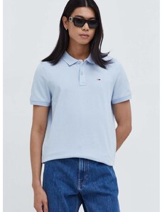 Bavlnené polo tričko Tommy Jeans jednofarebné, DM0DM18312