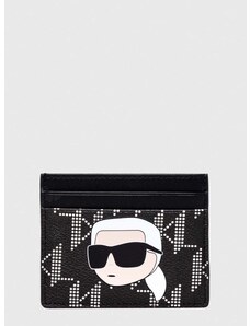 Puzdro na karty Karl Lagerfeld čierna farba