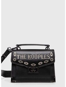Kožená kabelka The Kooples čierna farba, AFSEMILYS89