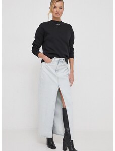 Rifľová sukňa Calvin Klein Jeans midi, rovný strih, J20J222489