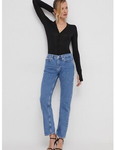 Rifle Calvin Klein Jeans dámske, vysoký pás, J20J222439