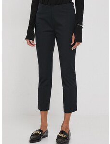 Nohavice Lauren Ralph Lauren dámske,čierna farba,priliehavé,vysoký pás,200687713