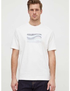 Bavlnené tričko Armani Exchange pánske, béžová farba, s potlačou, 3DZTLE ZJ9JZ