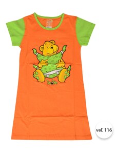 Dievčenská nočná košeľa MACKO-1, veľ.116, oranžová, Vienetta Secret