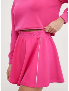Sukňa Liu Jo ružová farba, mini, áčkový strih