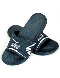 AQUA SPEED Unisex's Swimming Pool Shoes Dakota Navy Blue/White Pattern 10