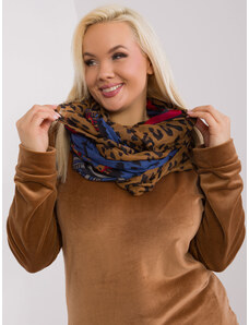 Fashionhunters Dark blue viscose scarf for women