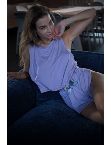 Loreen Sleepwear Bambusový Crop Top a Kraťasky Butterfly | Loreen Label