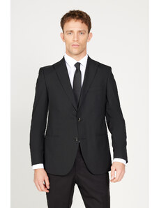 ALTINYILDIZ CLASSICS Pánsky čierny extra Slim Fit Slim Fit čierny športový oblek