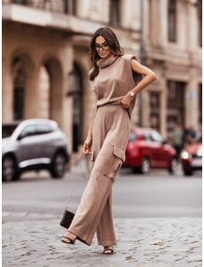 Caramel knitted trousers Cocomore