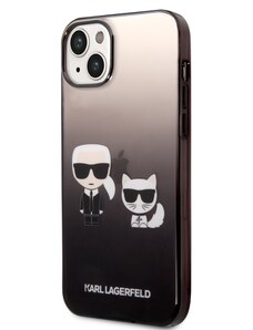iPhone 14 Plus Karl Lagerfeld Gradient Karl and Choupette Case čierna KLHCP14MTGKCK