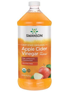 Swanson Certified Organic Apple Cider Vinegar with Mother 473 ml, tekutina
