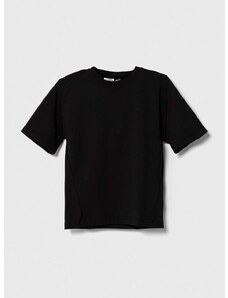 Detské tričko adidas čierna farba, jednofarebný