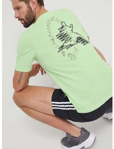 Tréningové tričko adidas Performance Training Essential zelená farba, s potlačou, IS0749