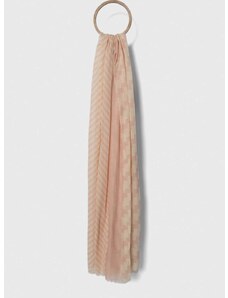 Šál Tommy Hilfiger dámsky, ružová farba, vzorovaný, AW0AW15787