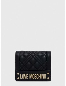 Peňaženka Love Moschino dámsky, čierna farba