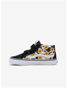 Yellow-black girls' ankle sneakers with suede details VANS SK8 - Girls