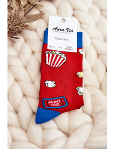 Kesi Men's Popcorn Pattern Socks Red