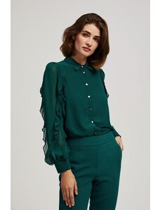 Moodo Shirt with ruffles on the sleeves
