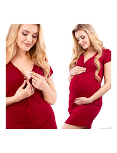 Vulpi Tehotenská nočná košeľa Mommy Lisa červená