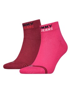 Tommy Hilfiger Jeans Woman's 2Pack Socks 701218956011 Pink/Burgundy