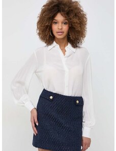 Košeľa Armani Exchange dámska, biela farba, voľný strih, s klasickým golierom, 3DYC09 YNXZZ