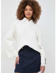 Bavlnený sveter Armani Exchange biela farba, 3DYM1A YMZ1Z