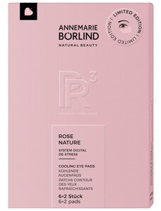 Annemarie Börlind Očné vankúšiky, vegánske obklady ROSE NATURE s chladivým a revitalizačným efektom, 6x2 ks