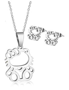 Set náušnice a náhrdelník mačička Hello Kitty - chirurgická oceľ