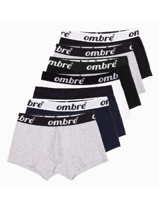 Ombre Clothing Pánske kontrastné bavlnené boxerky - 7-pack mix V2 OM-UNBO-0100