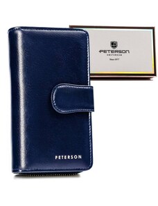 Veľká, vertikálna dámska peňaženka vyrobená z ekologickej kože - Peterson