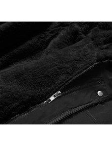 MHM Teplá čierna dámska zimná bunda (W629BIG)