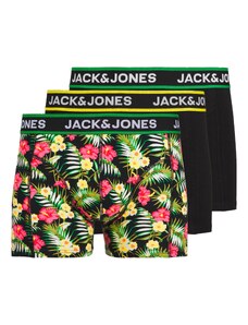 JACK & JONES Boxerky zelená / ružová / čierna / biela