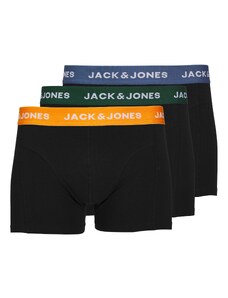 JACK & JONES Boxerky 'Gab' modrosivá / smaragdová / oranžová / čierna