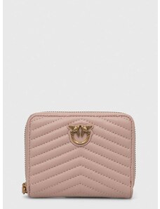 Kožená peňaženka Pinko dámsky, ružová farba, 100249.A0GK