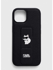 Puzdro na mobil Karl Lagerfeld iPhone 15 / 14 / 13 6.1'' čierna farba