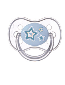 CANPOL BABIES Cumlík silikónový symetrický 0-6m Newborn Baby - modrá