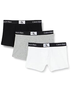 Calvin Klein Underwear Boxerky 'CK96' sivá melírovaná / čierna / biela