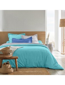 Blancheporte Jednofarebná posteľná súprava zn. Colombine z bavlny blankytná modrá 090