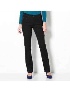 Blancheporte Úzke jednofarebné dlhé nohavice čierna 036