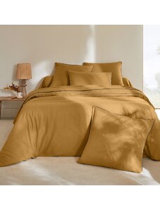 Blancheporte Flanelová posteľná bielizeň s kontrastnou paspulou z kolekcie "Intemporelle" bronzová 050
